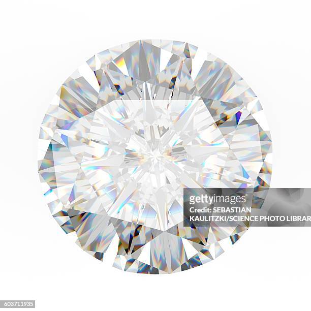 diamond on white background, illustration - diamond gemstone stock illustrations
