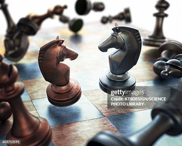 chess pieces, illustration - empty chess board stock illustrations