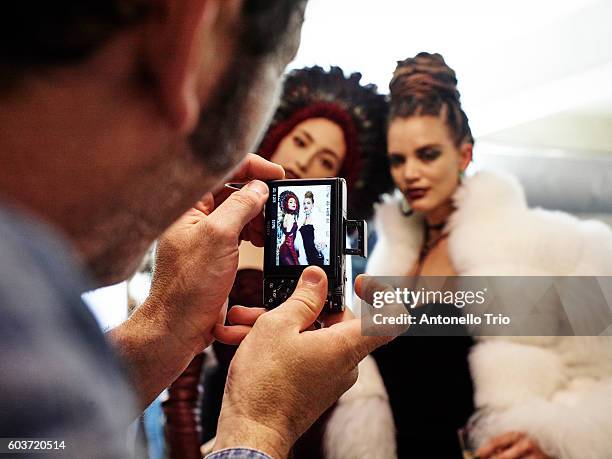 Model walks the runway during the Jean Paul Gaultier Haute Couture Fall/Winter 2016-2017 show as part of Paris Fashion Week on July 6, 2016 in Paris,...