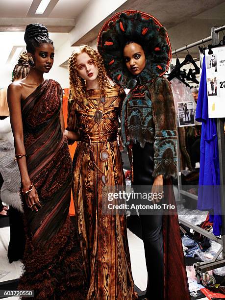 Model walks the runway during the Jean Paul Gaultier Haute Couture Fall/Winter 2016-2017 show as part of Paris Fashion Week on July 6, 2016 in Paris,...