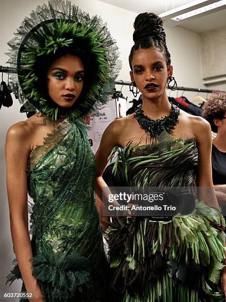 Model walks the runway during the Jean Paul Gaultier Haute Couture Fall/Winter 2016-2017 show as part of Paris Fashion Week on July 6, 2016 in Paris,...