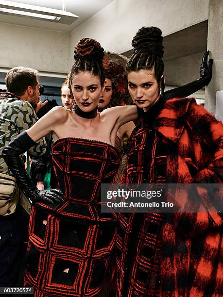 Model walks the runway during the Jean Paul Gaultier Haute Couture Fall/Winter 2016-2017 show as part of Paris Fashion Week on July 6, 2016 in Paris,...