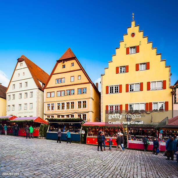 rothenburg christmas market - rothenburg stock pictures, royalty-free photos & images