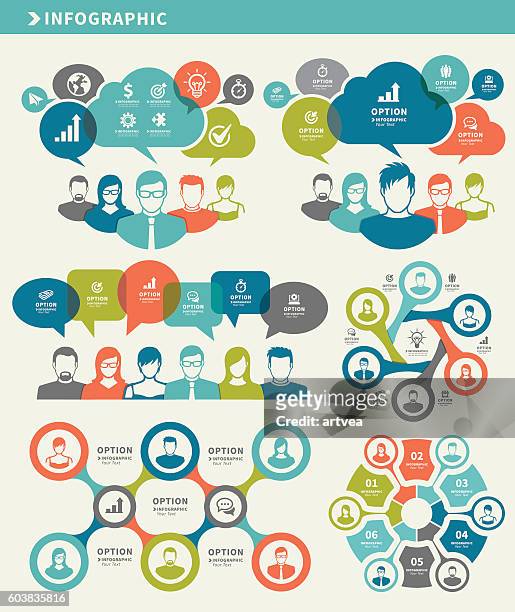 communication and business concept - company history info graphic stock illustrations
