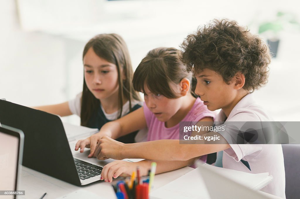 Kids Coding In School