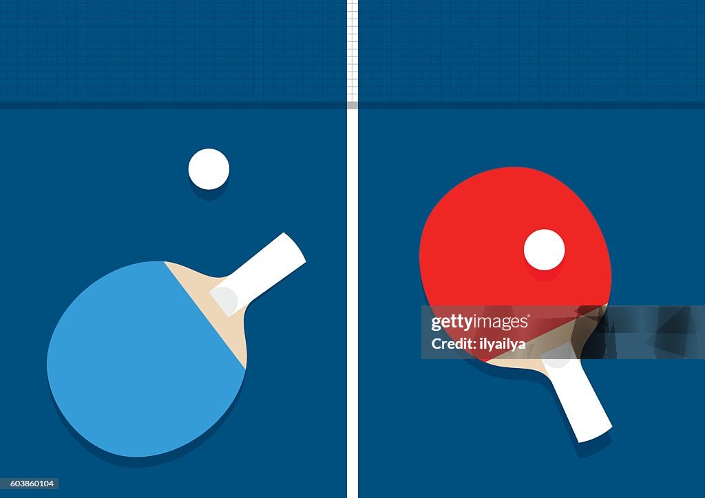 Ping-Pong-Vektor-Illustration