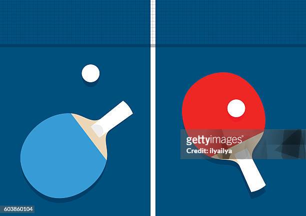 ilustrações de stock, clip art, desenhos animados e ícones de ping-pong vector illustration - rede de ténis