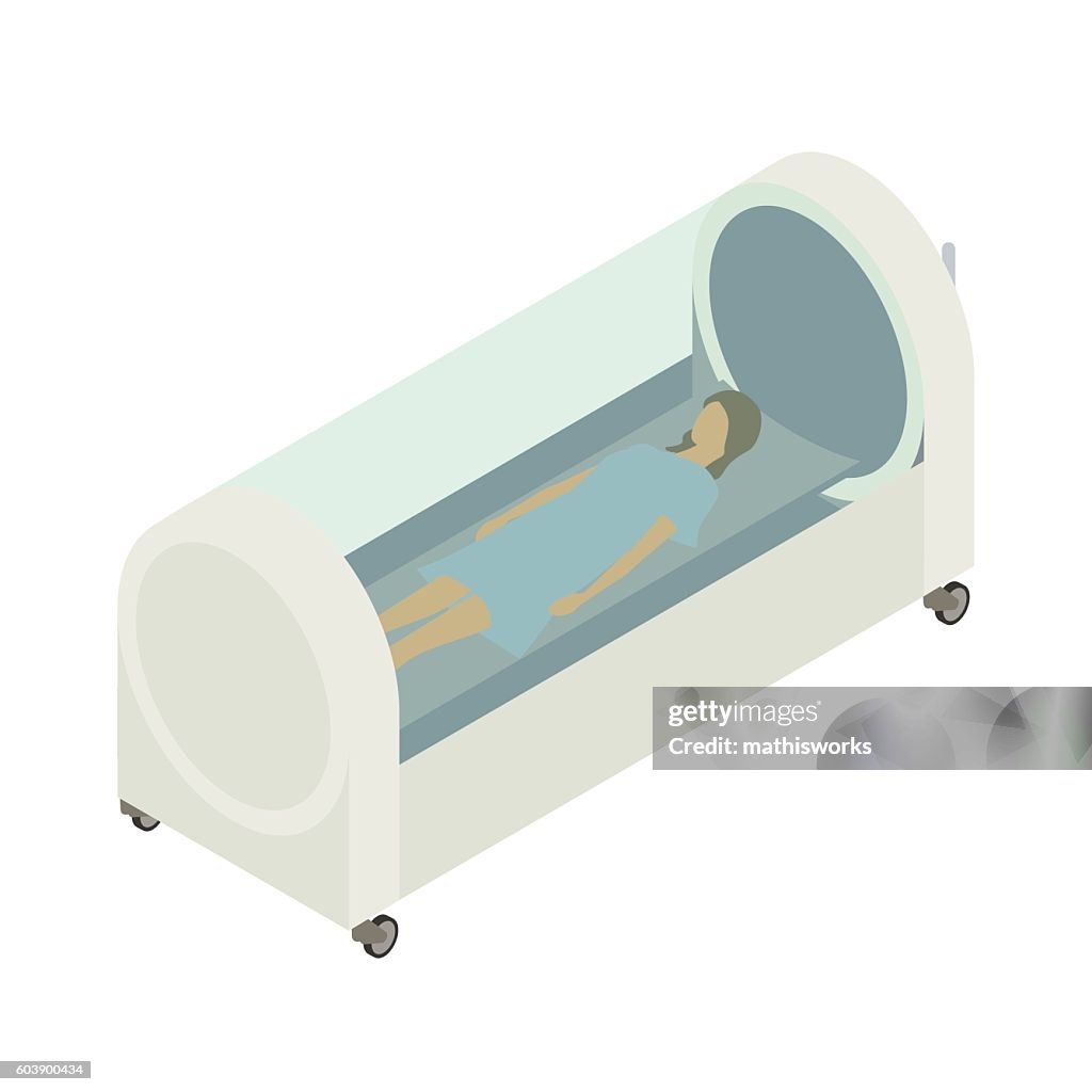 Hyperbaric chamber illustration