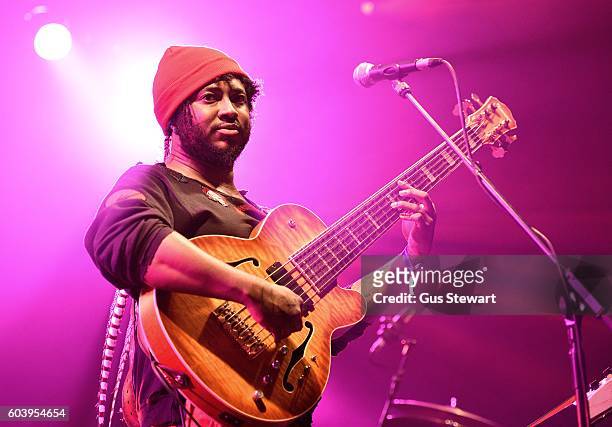 Stephen Bruner of Thundercat performs on the NTS stage at OnBlackheath at Blackheath Common on September 10, 2016 in London, England.