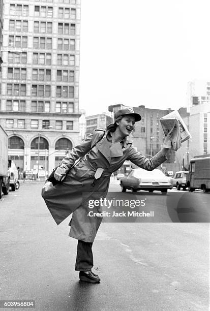 Meryl Streep photograhed outside of the Public Theater in 1979.