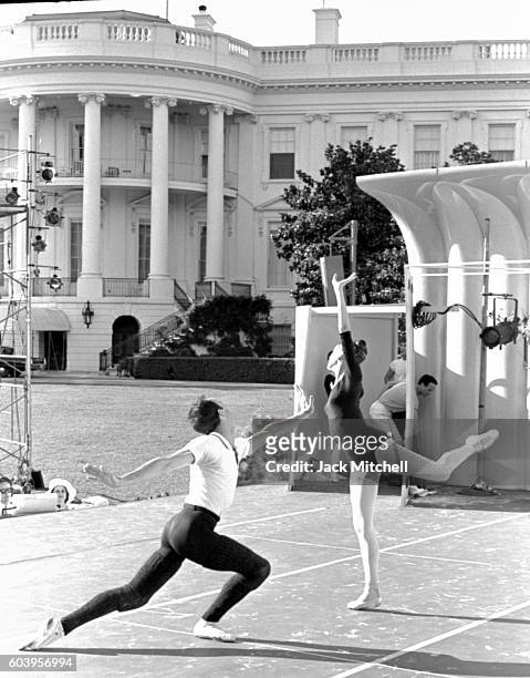The Joffrey Ballet performs at the LBJ White House Festival of the Arts on June 13, 1965. Photo by Jack Mitchell/Getty Images