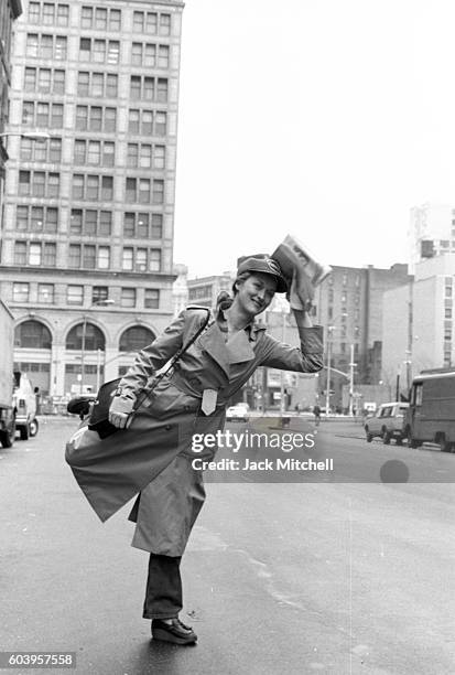 Meryl Streep photograhed outside of the Public Theater in 1979.