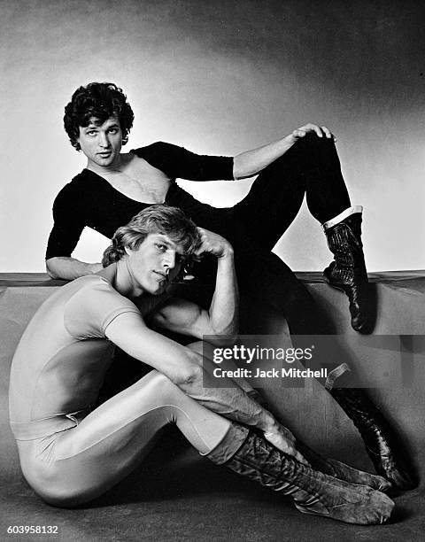 New York City Ballet dancers Peter Martins and Peter Schaufus, 1975.