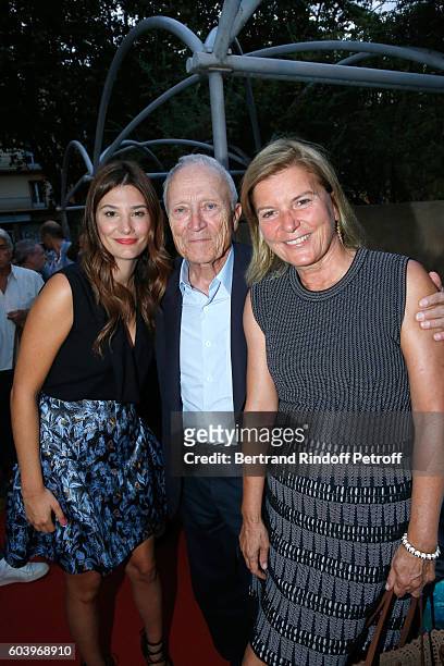 Actress of the movie Alice Pol, President of Pathe Jerome Seydoux and his wife Sophie attend the "Cezanne et Moi" Premiere. Held at the Cinema "Le...
