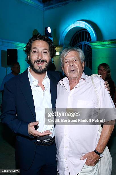 Actor of the movie Guillaume Gallienne who plays the Role of Cezanne and Great grandson of Cezanne, Philippe Cezanne attend the "Cezanne et Moi"...