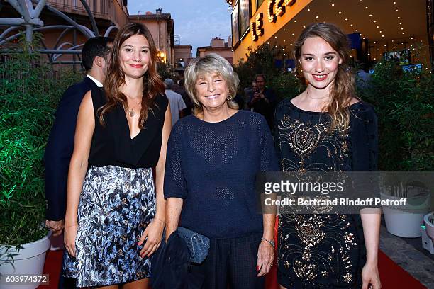 Director of the movie Daniele Thompson standing between actresses of the movie Deborah Francois and Alice Pol attend the "Cezanne et Moi" Premiere....
