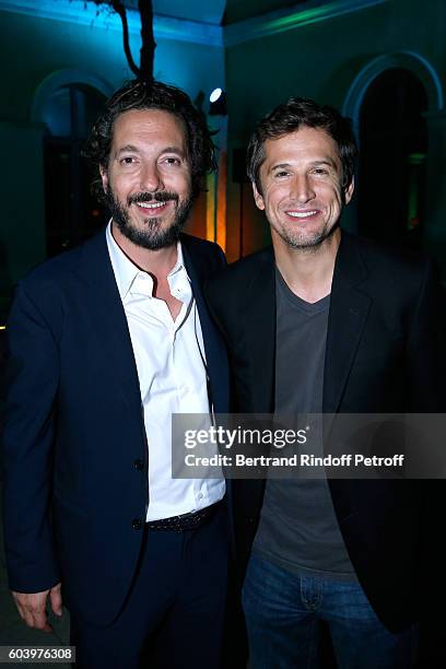 Actors of the movie Guillaume Gallienne and Guillaume Canet attend the "Cezanne et Moi" Premiere. Held at the Cinema "Le Cezanne" on September 12,...