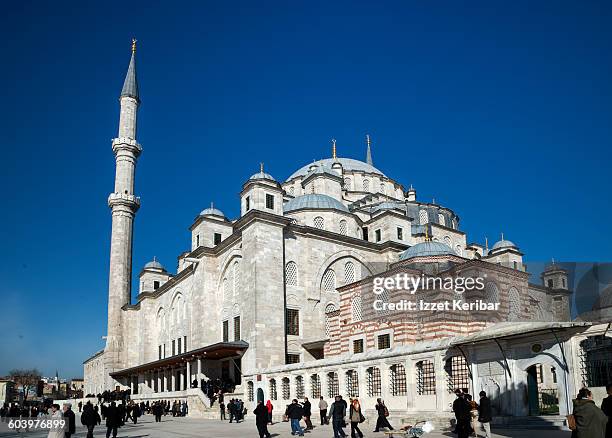 fatih mosque in istanbul, turkey - fatih mosque stock pictures, royalty-free photos & images