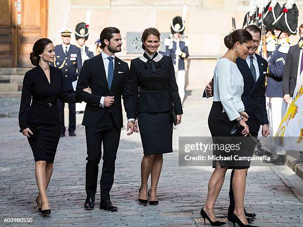 Princess Sofia of Sweden, Prince Carl Phillip of Sweden, Princess Madeleine, Corwn Princess Victoria of Sweden, and Prince Daniel Westling of Sweden...