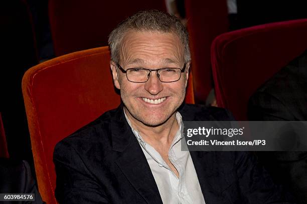 French host of TV and radio, television producer and theater and comedian, Laurent Ruquier attends a press conference of RTL radio which announces...