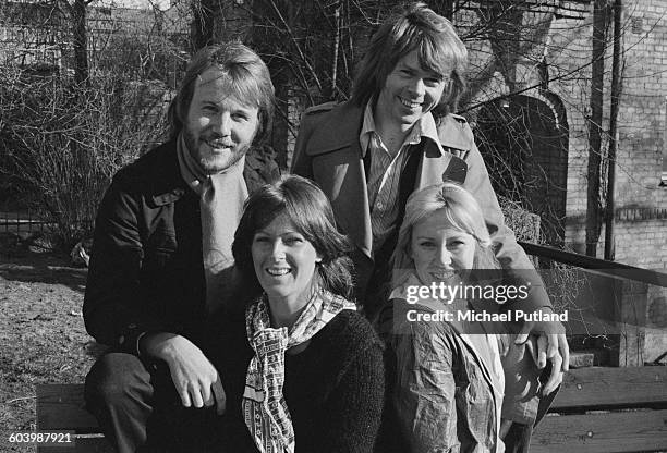 Swedish pop group, Abba, Stockholm, April 1976. Clockwise, from top left: Benny Andersson, Björn Ulvaeus, Agnetha Fältskog and Anni-Frid Lyngstad.