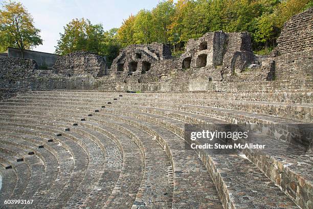 roman coliseum at lyon, france - odeon stock pictures, royalty-free photos & images