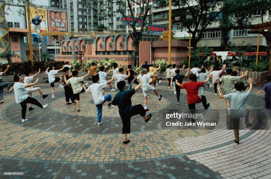 People Doing Tai Chi