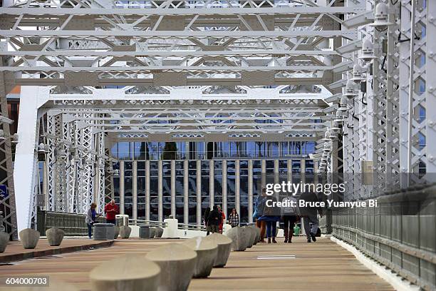 john seigenthaler pedestrian bridge - john-seigenthaler-pedestrian-bridge stock pictures, royalty-free photos & images