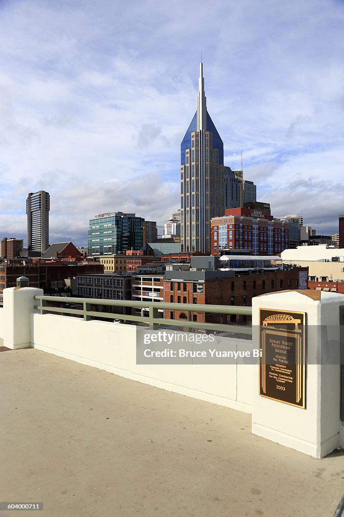 Skyline of Nashville with AT&T Building