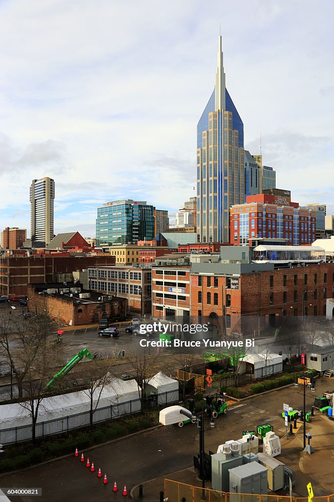 View of downtown Nashville with AT&T Building
