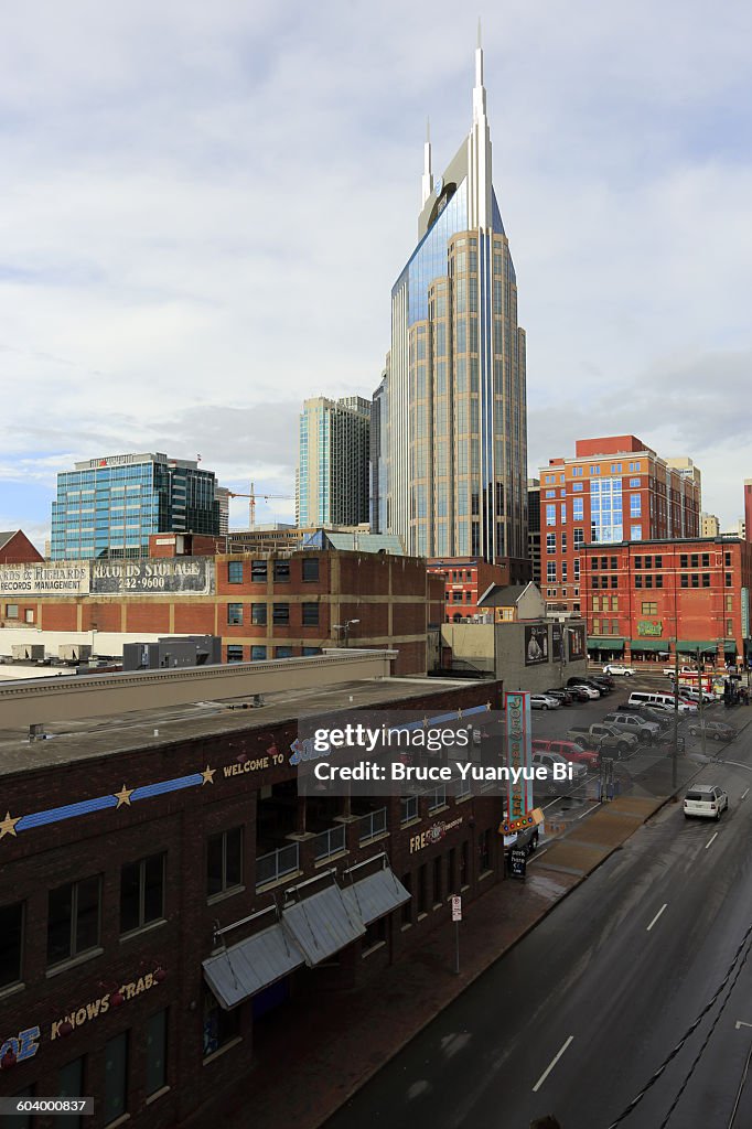 View of downtown Nashville with AT&T Building