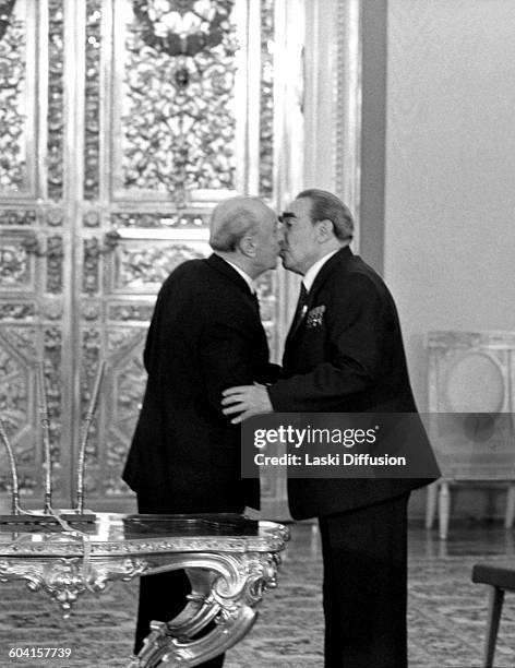 19th DECEMBER 1981: Celebrations of Leonid Brezhnev's 75th birthday in Saint Catherine's Hall at the Great Kremlin Palace, Moscow, USSR, on 19th...