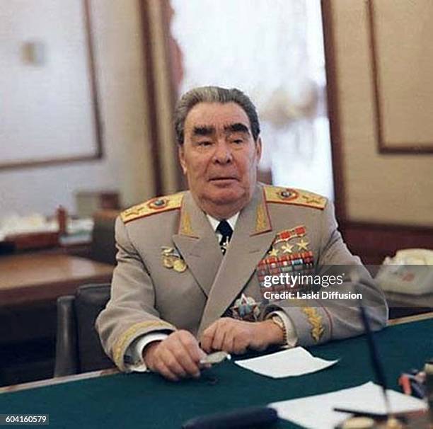 Leader of the Soviet Union Leonid Brezhnev in late 1970s.