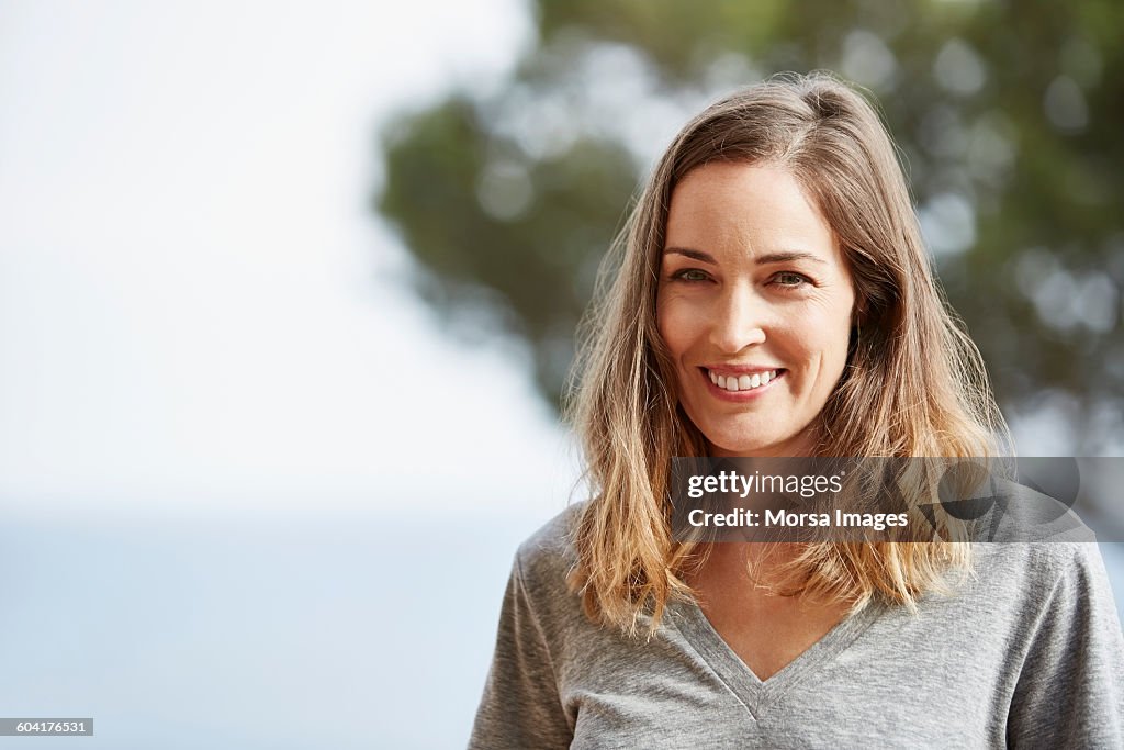 Portrait of mature woman smiling