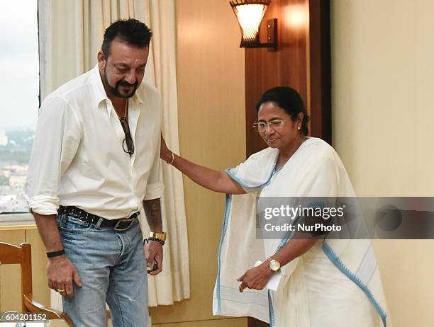 Indian Actor Sanjay Dutt paid a courtesy visit to West Bengal Chief Minister Mamata Banerjee at the Nabanna state secretariat in Kolkata September...