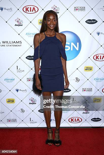 Dalilah Muhammad attends the After-Party as Kia STYLE360 hosts Serena Williams Signature Statement Collection by HSN at Bagatelle NYC on September...