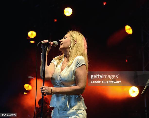 Sarah Cracknell of Saint Etienne performs on the Heavenly stage at OnBlackheath at Blackheath Common on September 11, 2016 in London, England.