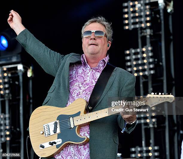 Glen Tilbrook of Squeeze performs on the main stage at OnBlackheath at Blackheath Common on September 11, 2016 in London, England.