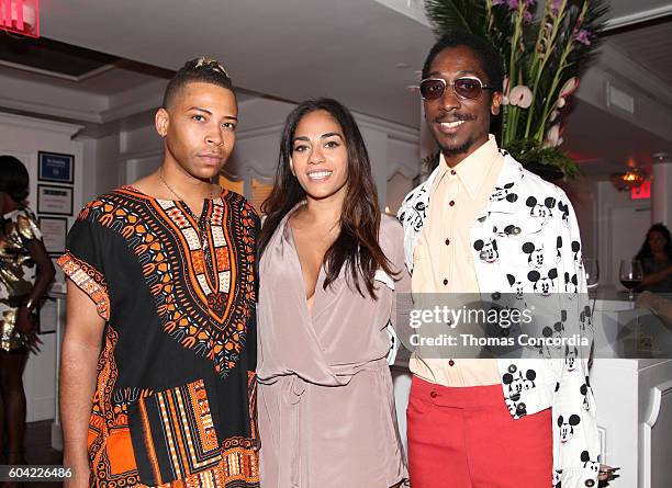 Barry Yoko, Sharon Carpenter, Jay Cherry attend the After-Party as Kia STYLE360 hosts Serena Williams Signature Statement Collection by HSN at...