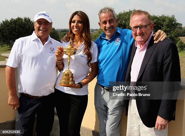 Italian golf player Costantino Rocca, Marco Simone golf club President Lavinia Biagiotti, Scotland golf player Sam Torrance and Ryder Cup Director...