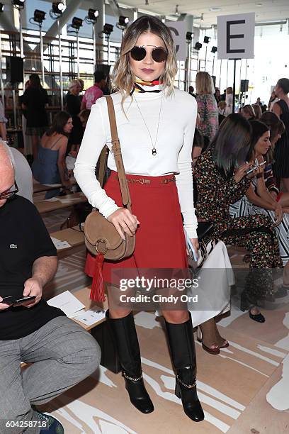 Blogger Thassia Naves attends the Tory Burch fashion show during New York Fashion Week at The Whitney Museum of American Art on September 13, 2016 in...
