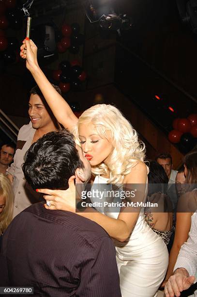 Jordan Bratman and Christina Aguilera EXCLUSIVE attend Christina Aguilera "Back to Basics" album release party at Marquee N.Y.C. On August 15, 2006.