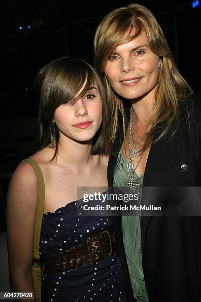 Langley Crisman and Mariel Hemingway attend LA Confidential Magazine's 4th Annual Academy Awards Party at Sky Bar at Mondrian on March 2, 2006 in...