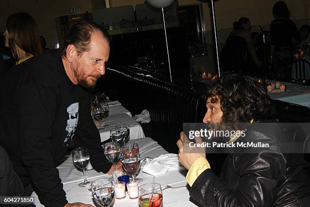 Larry Clark and Vincent Gallo attend Dinner for the Christopher Wool Opening at GAGOSIAN GALLERY at Mr Chow on March 2, 2006 in Beverly Hills, CA.