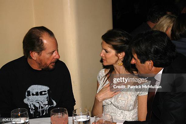 Larry Clark, Stephanie Seymour and Peter Brant attend Dinner for the Christopher Wool Opening at GAGOSIAN GALLERY at Mr Chow on March 2, 2006 in...