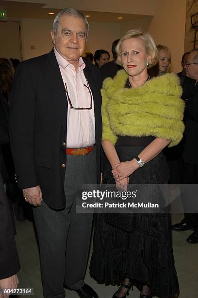 Irving Blum and Jackie Blum attend Christopher Wool Opening at GAGOSIAN GALLERY at Gagosian Gallery on March 2, 2006 in Beverly Hills, CA.