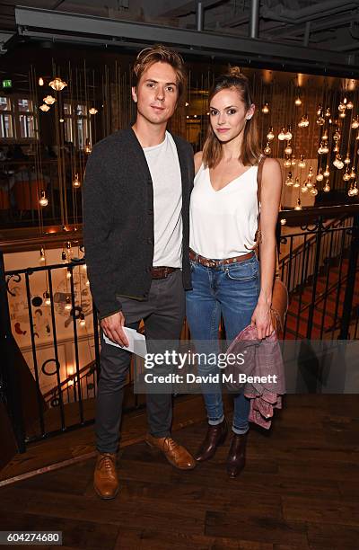 Joe Thomas and Hannah Tointon attend a gala screening of "Hunt For The Wilderpeople" at the Picturehouse Central on September 13, 2016 in London,...