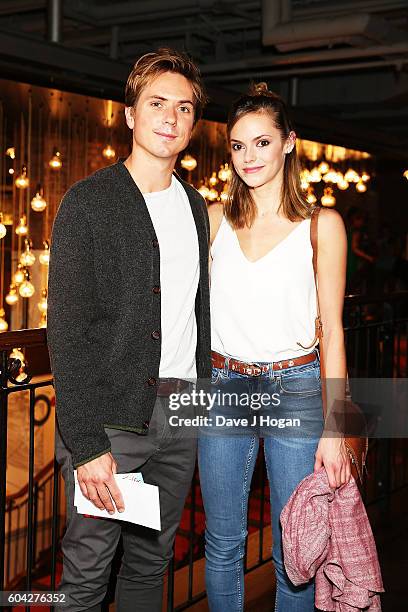 Joe Thomas and Hannah Tointon attend a gala screening of "Hunt for the Wilderpeople" at the Picturehouse Central on September 13, 2016 in London,...