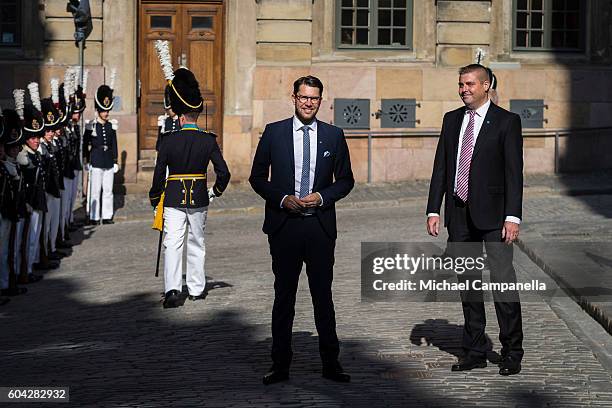 Jimmi Akesson of the Swedish Democrats party attends a ceremony at Storkyrkan in connection with the opening session of the Swedish parliament on...