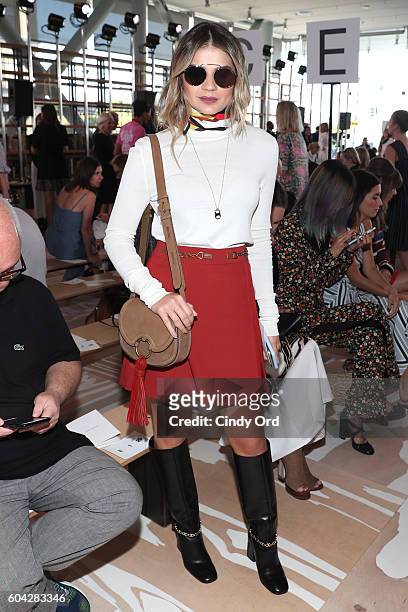 Blogger Thassia Naves attends the Tory Burch fashion show during New York Fashion Week at The Whitney Museum of American Art on September 13, 2016 in...
